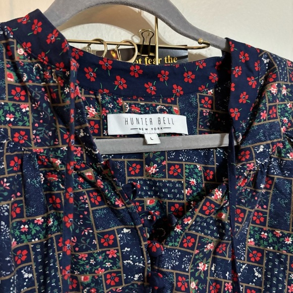 HUNTER BELL | Vintage Floral Patchwork Rory Cotton Blouse Top - Picture 4 of 6